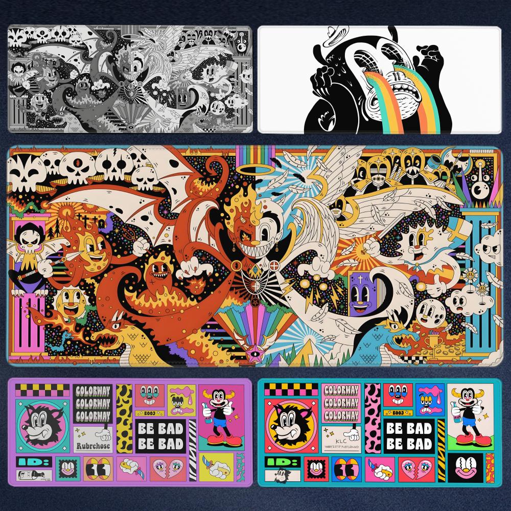 Gaming Accessories White - Giappone Kawaii Deskmat Rubrehose Mouse Pad